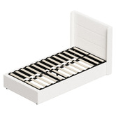 Living Fusion Ciaran Boucle Gas Lift Storage Bed Frame