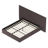 Living Fusion Henri Velvet Gas Lift Storage Bed Frame