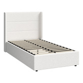 Living Fusion Ciaran Boucle Gas Lift Storage Bed Frame