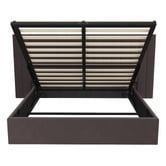 Living Fusion Henri Velvet Gas Lift Storage Bed Frame