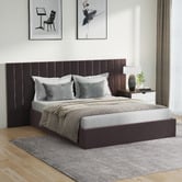 Living Fusion Henri Velvet Gas Lift Storage Bed Frame