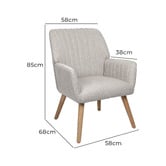 Living Fusion Elwine Rubberwood Armchair