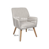 Living Fusion Elwine Rubberwood Armchair