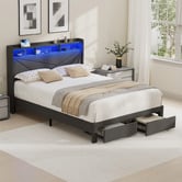 Living Fusion Sophia Bed Frame with Charging Station &amp; Drawers