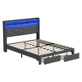 Living Fusion Sophia Bed Frame with Charging Station &amp; Drawers