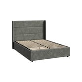 Living Fusion Ciaran Chenille Gas Lift Storage Bed