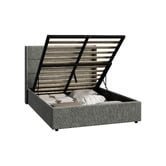Living Fusion Ciaran Chenille Gas Lift Storage Bed