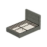 Living Fusion Ciaran Chenille Gas Lift Storage Bed