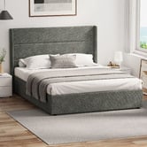 Living Fusion Ciaran Chenille Gas Lift Storage Bed
