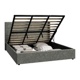 Living Fusion Ciaran Chenille Gas Lift Storage Bed