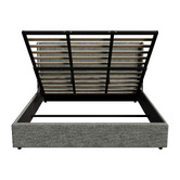 Living Fusion Ciaran Chenille Gas Lift Storage Bed
