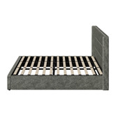 Living Fusion Ciaran Chenille Gas Lift Storage Bed