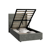 Living Fusion Ciaran Chenille Gas Lift Storage Bed