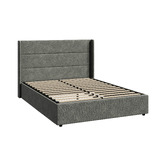Living Fusion Ciaran Chenille Gas Lift Storage Bed