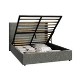 Living Fusion Ciaran Chenille Gas Lift Storage Bed