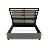Living Fusion Ciaran Chenille Gas Lift Storage Bed