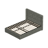 Living Fusion Ciaran Chenille Gas Lift Storage Bed