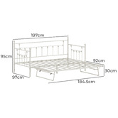 Living Fusion Gabriella 2 Seater Single Daybed with Trundle