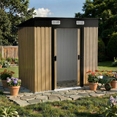 Living Fusion Edison Galvanised Steel Storage Shed
