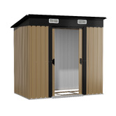 Living Fusion Edison Galvanised Steel Storage Shed with Base