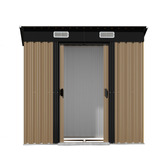 Living Fusion Edison Galvanised Steel Storage Shed with Base