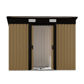 Living Fusion Edison Galvanised Steel Storage Shed with Base