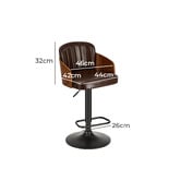 Living Fusion Layne Faux Leather Adjustable Bar Stools
