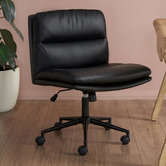 Living Fusion Tommen Armless PU Leather Office Chair