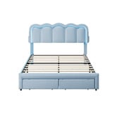 Living Fusion Chloe Velvet Bed Frame with LED &amp; Drawers