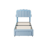 Living Fusion Chloe Velvet Bed Frame with LED &amp; Drawers