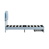 Living Fusion Chloe Velvet Bed Frame with LED &amp; Drawers