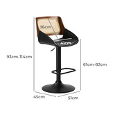 Living Fusion Hollis Faux Leather Adjustable Bar Stools