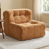 Living Fusion Zephyr Chenille Armless Lounge Chair