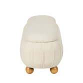 Living Fusion Hadrian Boucle Storage Ottoman Bench