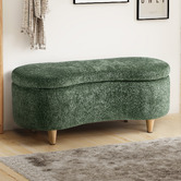 Living Fusion Elric Chenille Storage Ottoman Bench