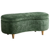 Living Fusion Elric Chenille Storage Ottoman Bench