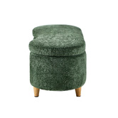 Living Fusion Elric Chenille Storage Ottoman Bench