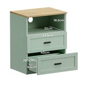 Living Fusion Avery 2 Drawer Bedside Table