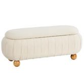 Living Fusion Hadrian Boucle Storage Ottoman Bench