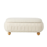 Living Fusion Hadrian Boucle Storage Ottoman Bench