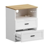 Living Fusion Avery 2 Drawer Bedside Table