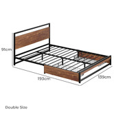 Living Fusion Cyrene Bed Frame with Drawers