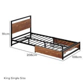 Living Fusion Cyrene Bed Frame with Drawers