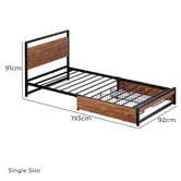 Living Fusion Cyrene Bed Frame with Drawers