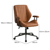 Living Fusion Richter Faux Leather Home Office Chair