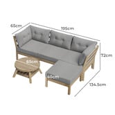 Living Fusion 3 Seater Breanna Outdoor Modular Lounge Set