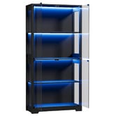 Living Fusion Myles 4 Tier Display Cabinet with LED