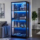 Living Fusion Myles 4 Tier Display Cabinet with LED