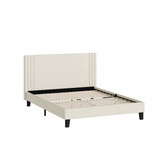 Living Fusion Anatol Velvet Platform Bed