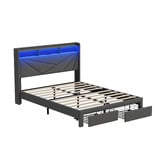 Living Fusion Sophia Bed Frame with Charging Station &amp; Drawers